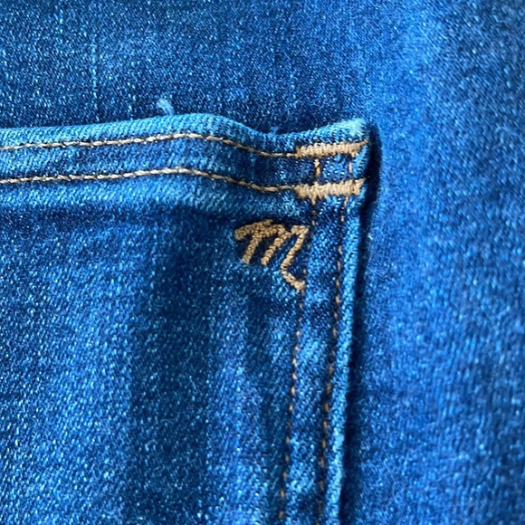 Madewell 10" High-Rise Skinny Jeans blue denim size 35 - Picture 14 of 16